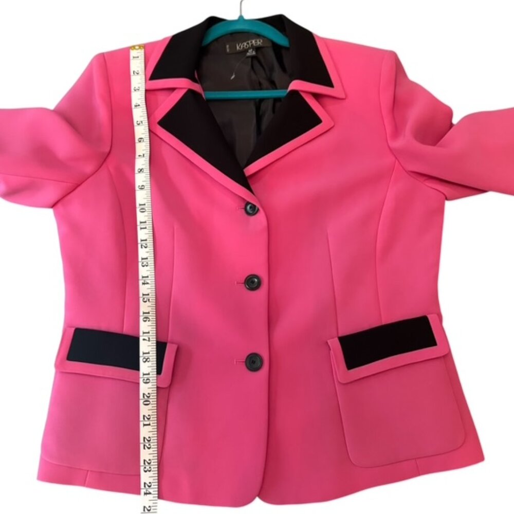Kasper women's blazer hot pink and black size 16 P - Picture 3 of 6